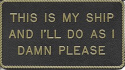 Bernard Engraving - Adhesive Marine Fun Plaque