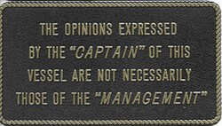 Bernard Engraving - Adhesive Marine Fun Plaque