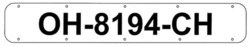 Bernard Engraving - Marine Registration Plate