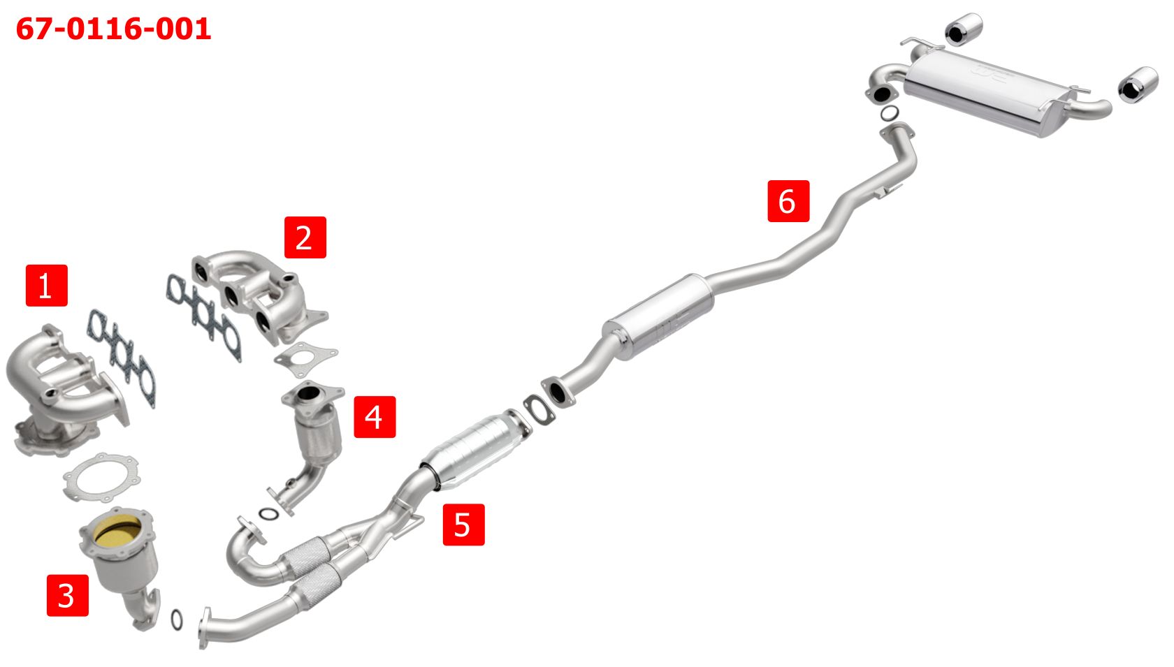 Bosal Exhaust Pipe 850151 O'Reilly Auto Parts