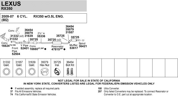 Walker 31557 Exhaust Gasket