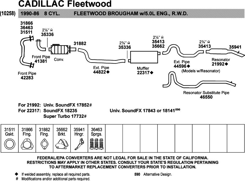 Walker Exhaust Parts Diagram