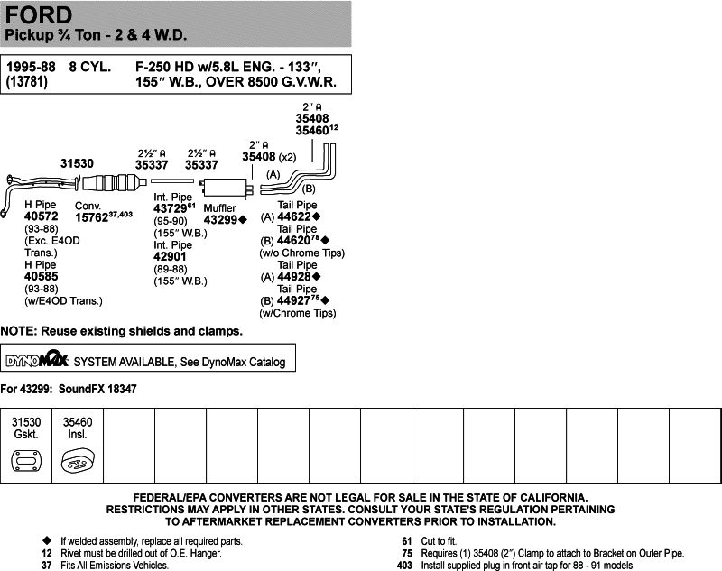 Walker Exhaust Pipe 42901 O'Reilly Auto Parts