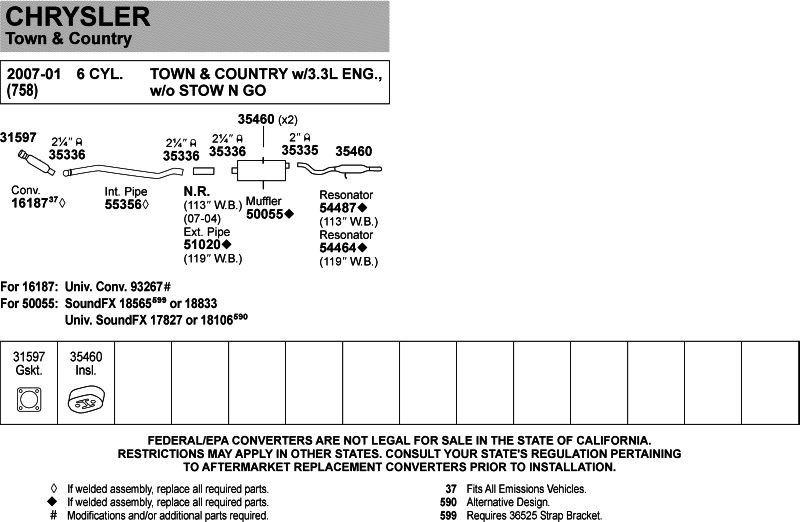 Walker Exhaust Pipe 51020 O'Reilly Auto Parts