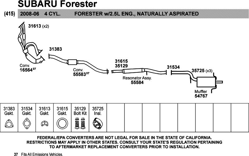 Walker QuietFlow SS Muffler Assembly 54767 O'Reilly Auto Parts