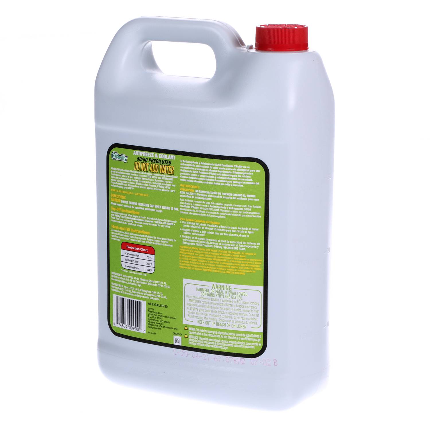 O'Reilly Gallon Green Concentrate Antifreeze/Coolant ORA0B3, 60 OFF