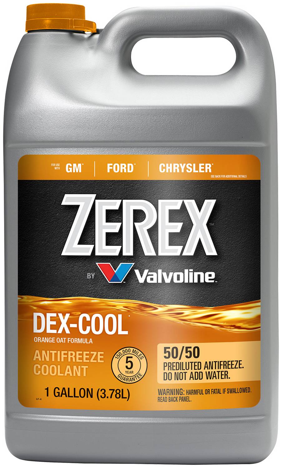 NEWモデル Zerex 1 Antifreeze/Coolant DEX-COOL 50/50 Orange Gallon 美容液
