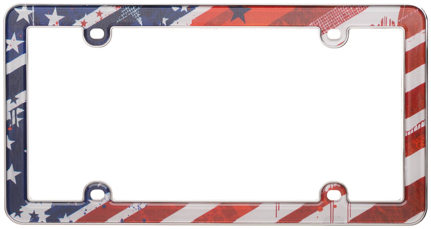 Don't Tread On Me American Flag License Plate Frame Set – Front/Rear, Patriotic