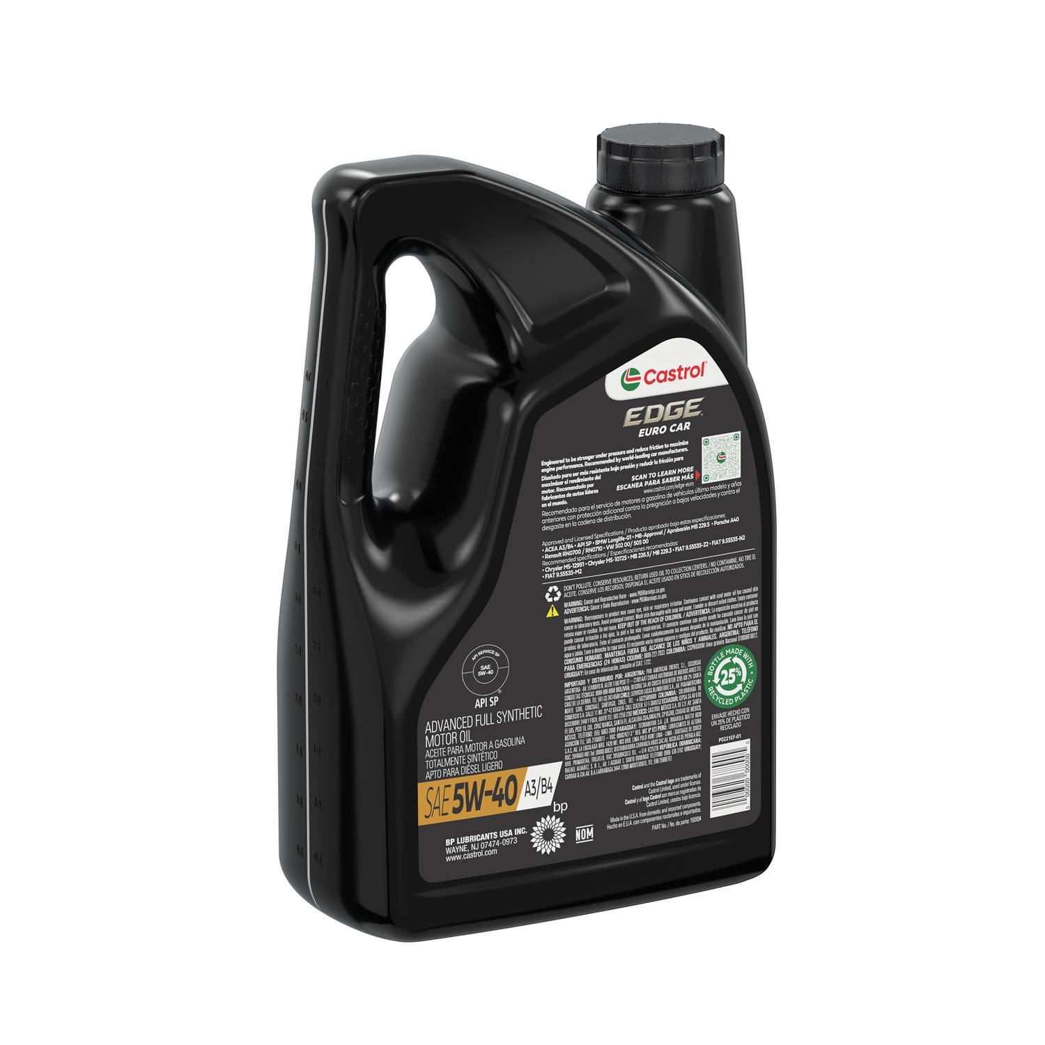 Castrol Edge Full Synthetic Motor Oil 5W-40 5 Quart