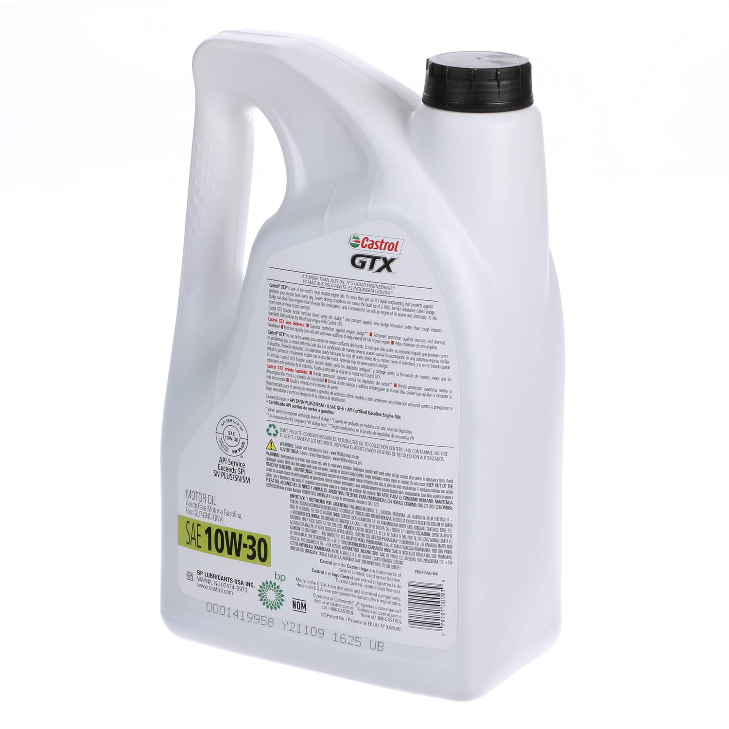 Castrol GTX Conventional Motor Oil 10W-30 5 Quart 15B7AA | O'Reilly Au
