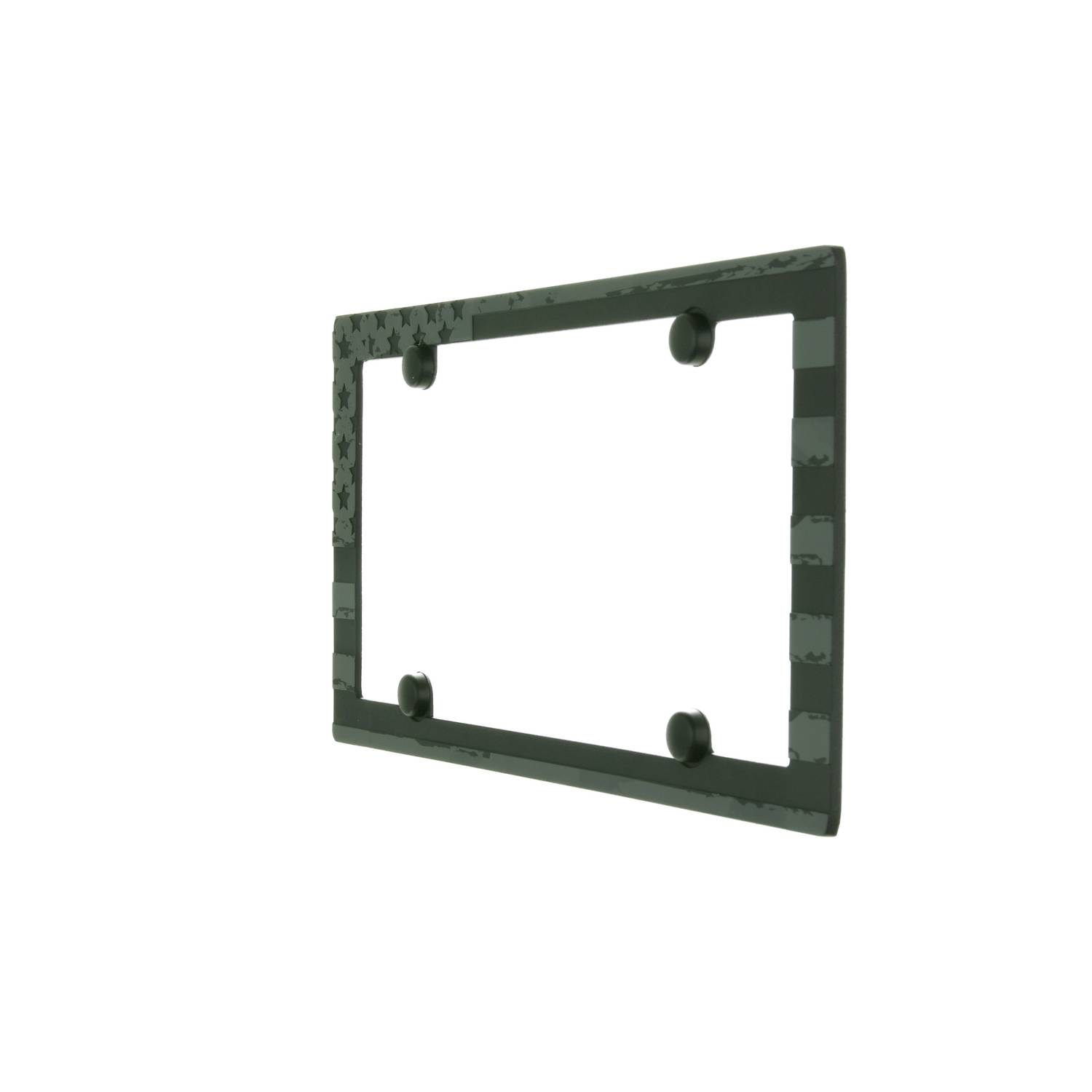 Cruiser Accessories American Flag License Plate Frame - Matte Black, With Fastener Caps - View #2