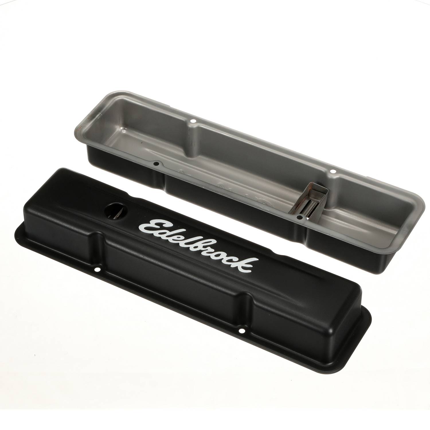 Edelbrock 4443 Signature Series Valve Cover - Triple Chrome Plated Engine Cover