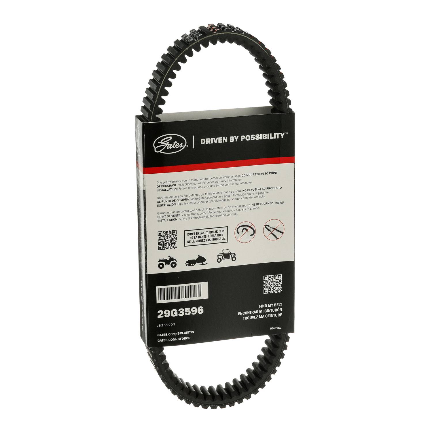 Grizzly Belt 29G3596 - Gates Automatic Continuously Variable
