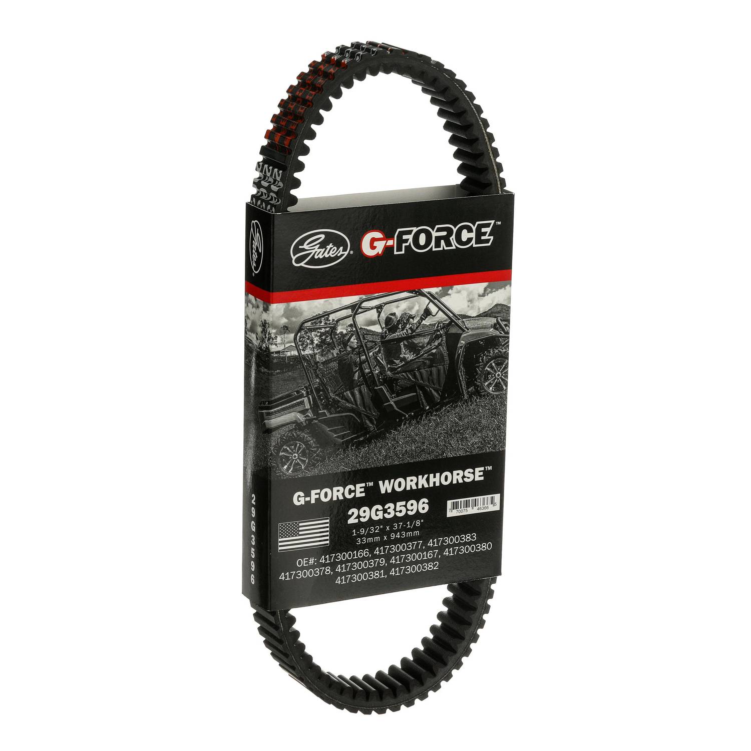 Gates G-Force CVT Belt 1-1/4 Inch x 37-1/8 Inch 29G3596 | O