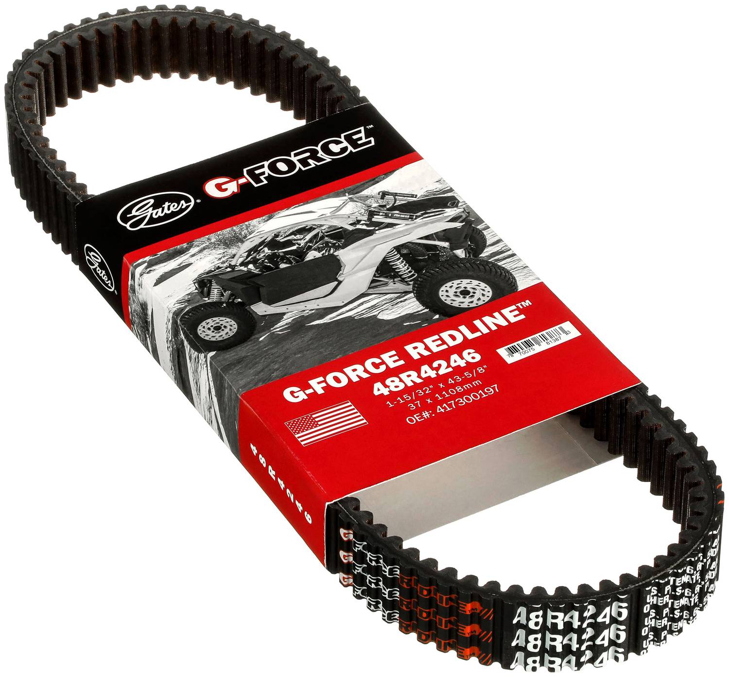 Gates G-Force Redline CVT Belt 1-3/8 Inch x 42-7/16 Inch 48R4246