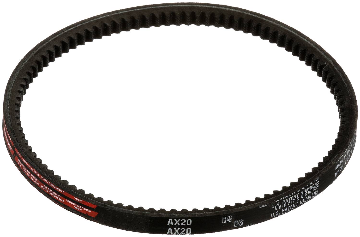 thumbnail image 2 of D&D PowerDrive AX34 Replacement Cogged V-Belt - Fits Dunlop, 1/2 X 36in OC 2 of 5