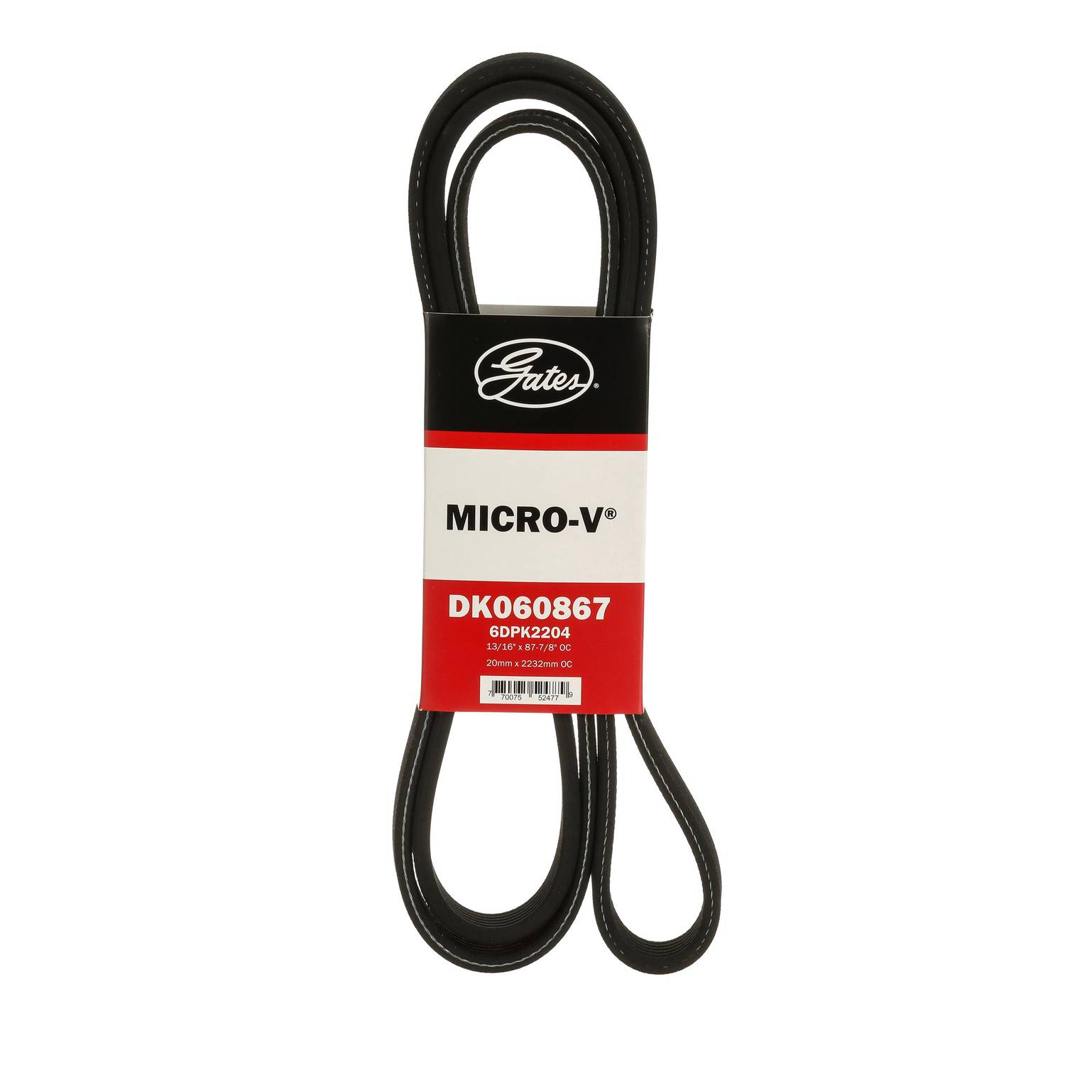 フルセット67 Gates Micro-V Serpentine Belt 6 Rib 87-13/16 Inch DK060867