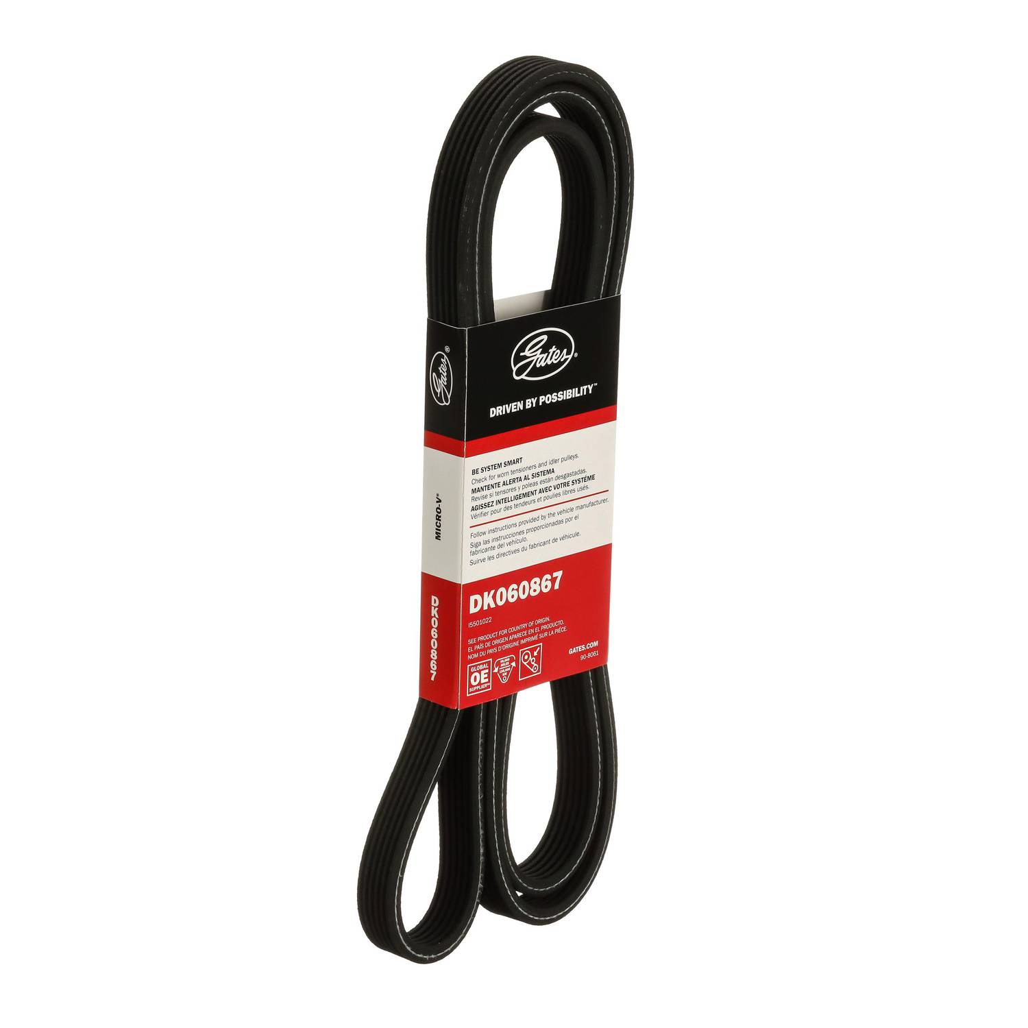 Gates Micro-V Serpentine Belt 6 Rib 87-13/16 Inch DK060867