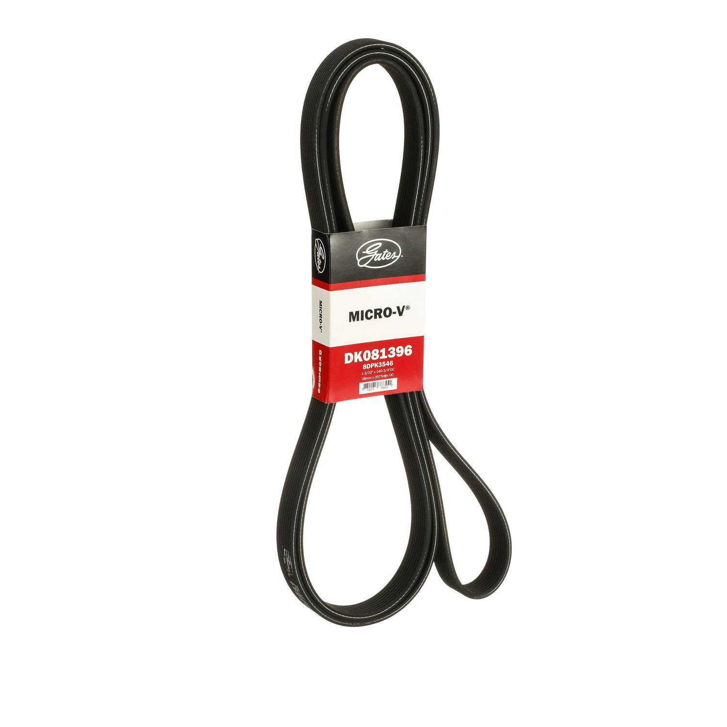Gates Micro-V Serpentine Belt 8 Rib 140-11/16 Inch DK081396