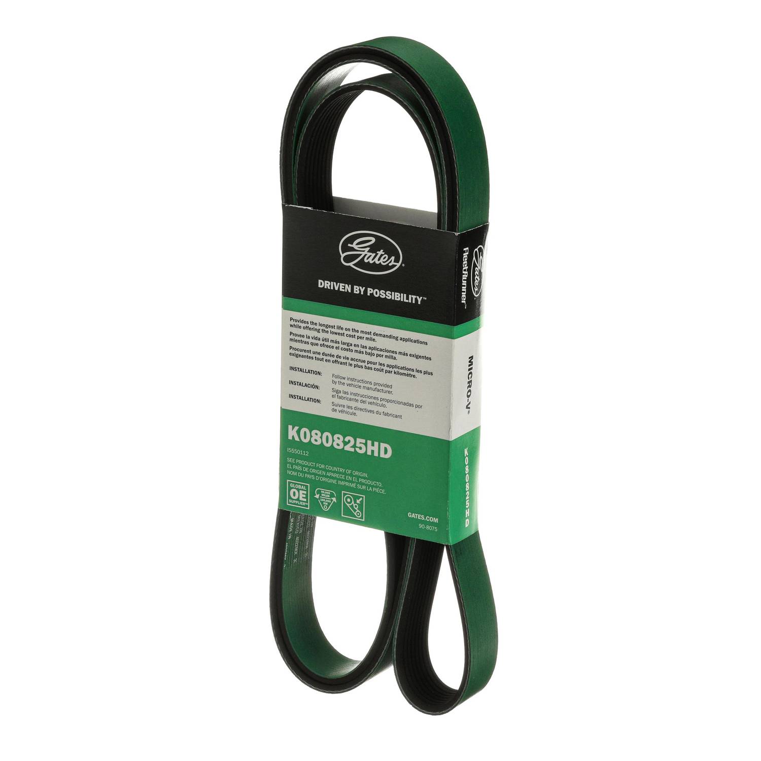 Gates FleetRunner Micro-V Serpentine Belt 8 Rib 83-1/16 Inch