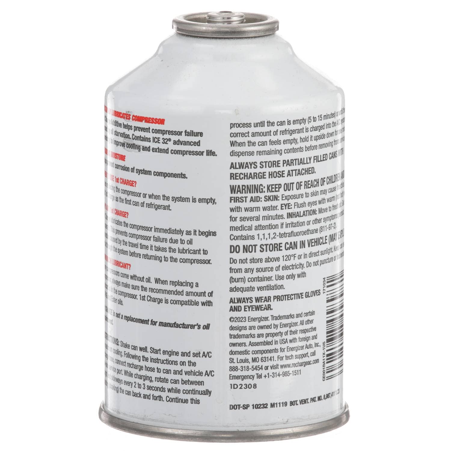 Certified R134a R-134a Refrigerant 11.5 Ounce CE001 | O'Reilly