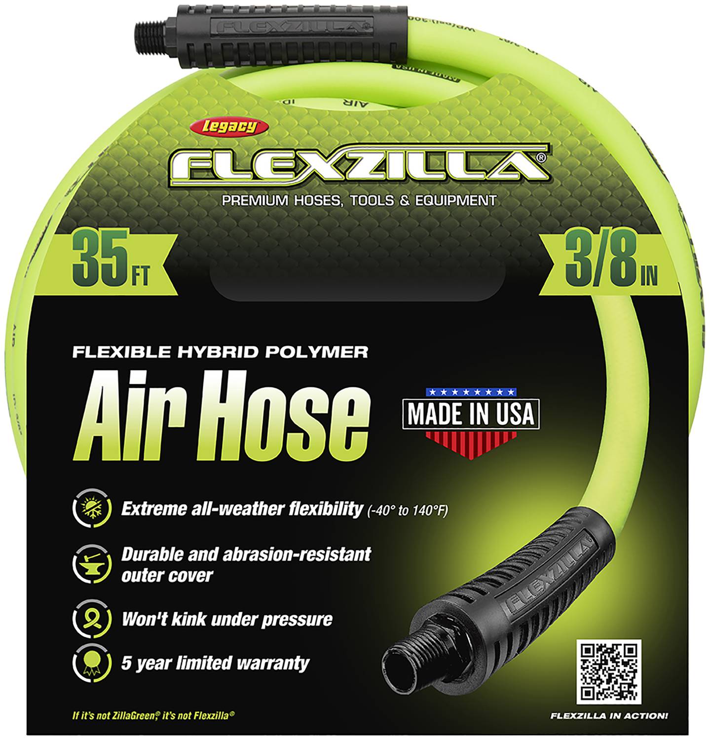 Legacy L8305LI 3' x 3/8" lead-in air Hose-Levelwind reels