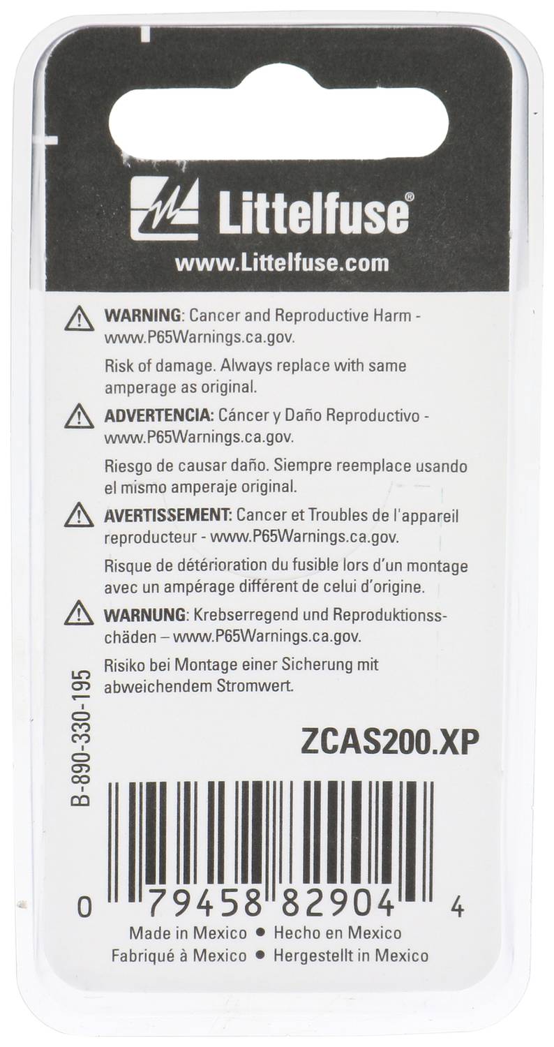 Littelfuse 200 Amp ZCASE Fuse ZCAS200XP | O'Reilly Auto Parts