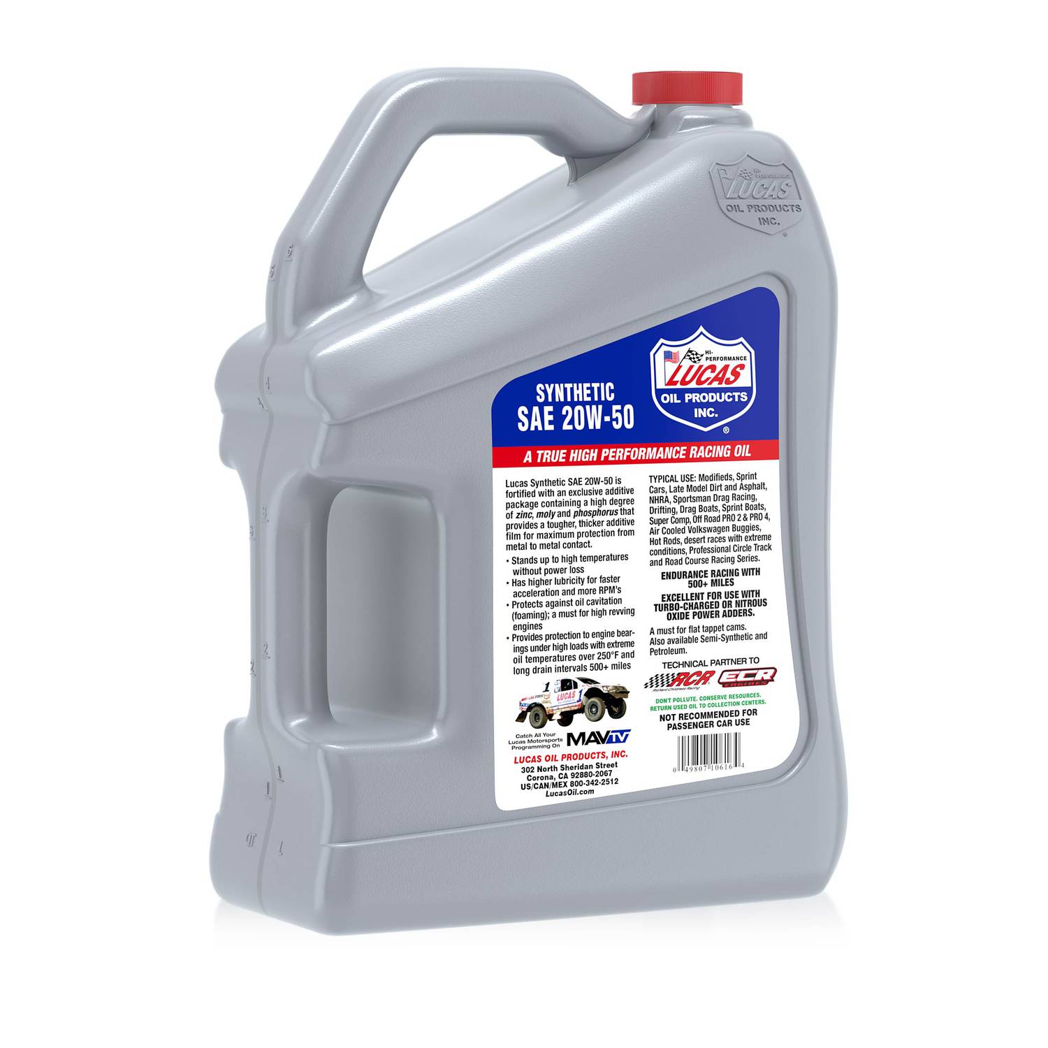 Lucas（ル力）樣専用 Lucas Full Synthetic Racing Oil 20W-50 5 Quart 10616 | O'Reilly