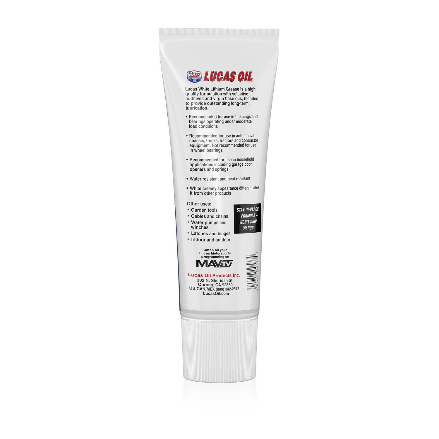 Lot De 2 Tubes De Graisse Au Lithium Blanc Lucas Oil - 227 Ml Chacun - NLGI-2 - Pour Portes, Charnières, Outils