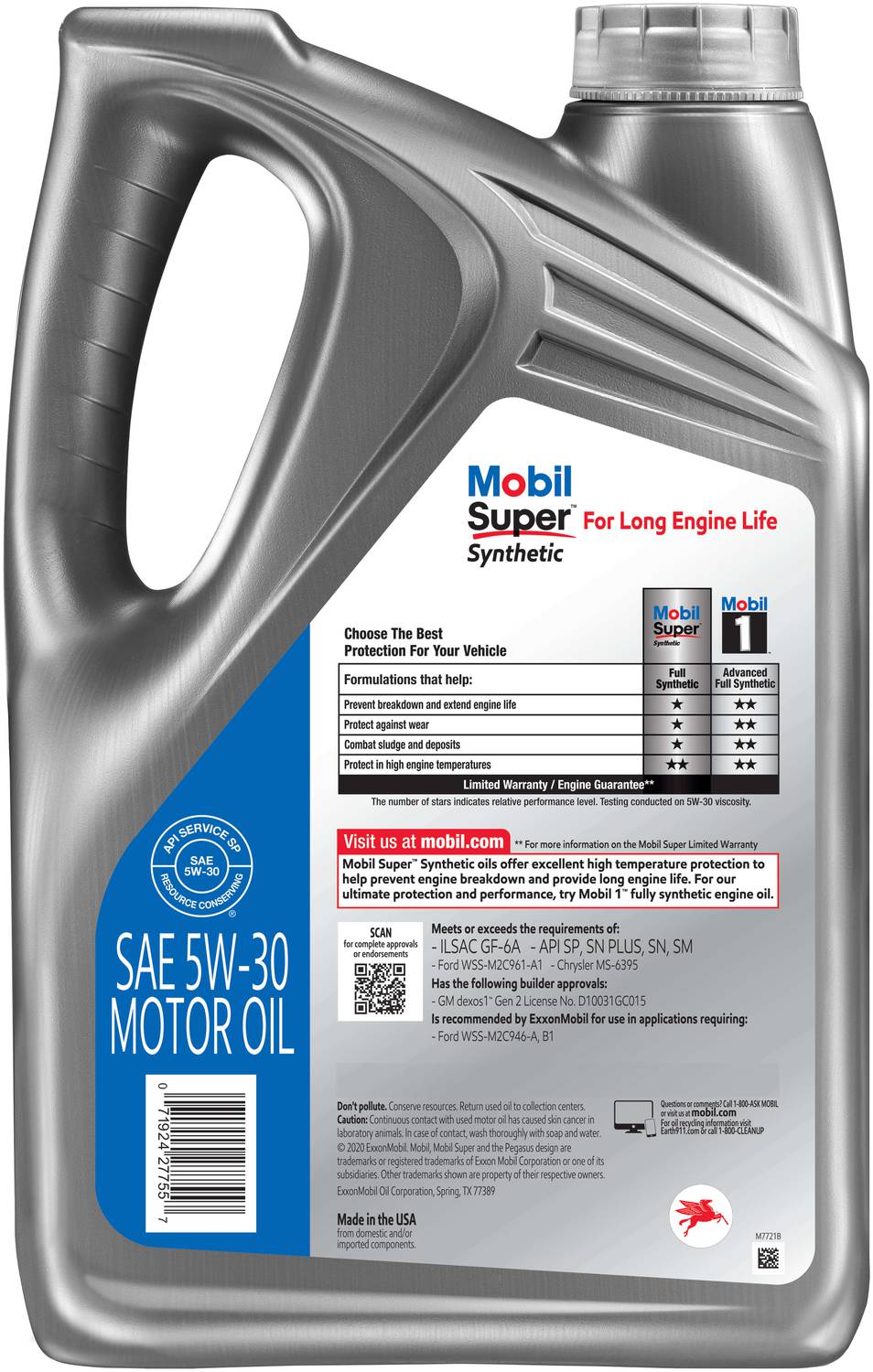 Mobil Super Full Synthetic Motor Oil 5W-30 5 Quart SYN5305QT Mobil Super Full Synthetic Motor Oil 5W-30 5 Quart SYN5305QT