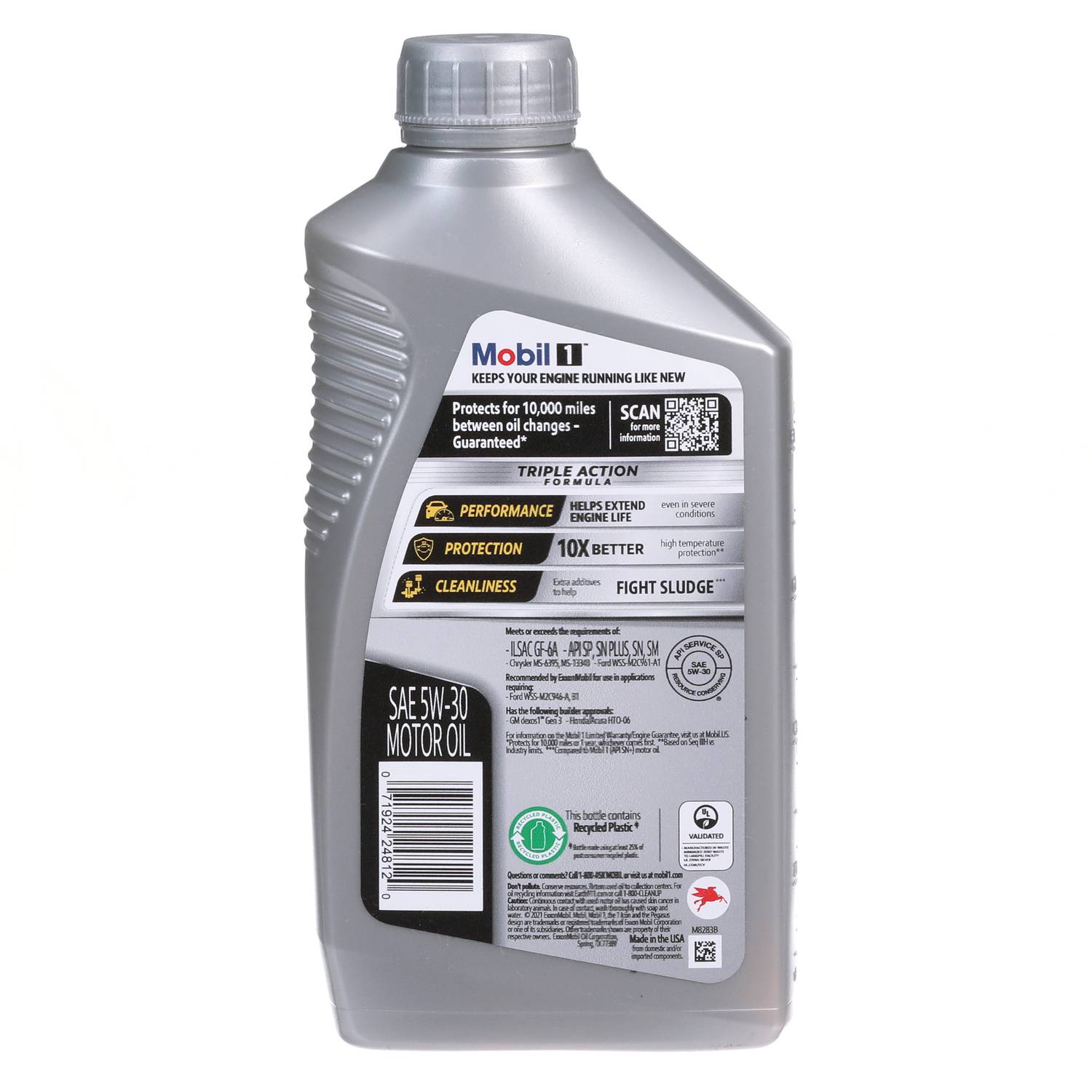 Mobil 1 Advanced Full Synthetic Motor Oil 5W-30 1 Quart 1530
