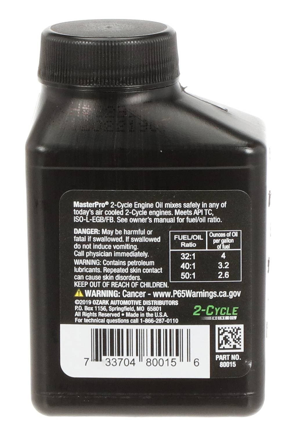 MasterPro Full Synthetic 2-Cycle Motor Oil 2.6 Ounce 80015