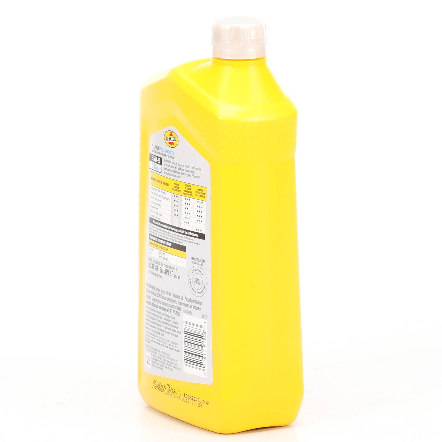 Pennzoil High Mileage Synthetic Blend Motor Oil 5W-20 Quart, 53% OFF