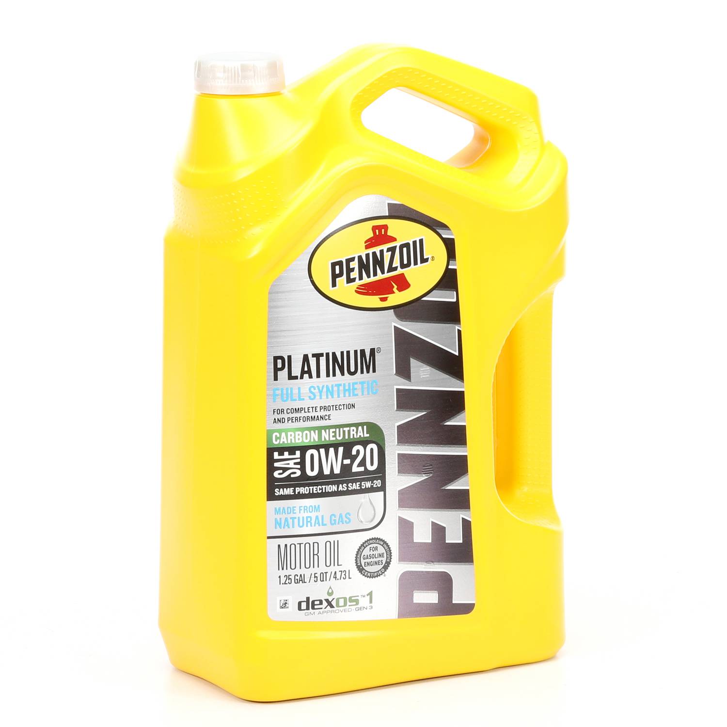 Pennzoil Platinum Full Synthetic Motor Oil 0W-20 5 Quart