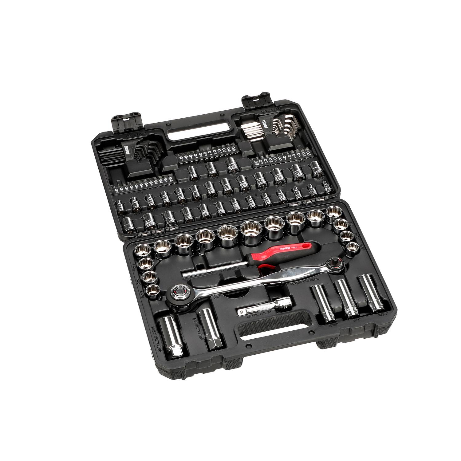 Power Torque 120 Piece 1/4, 3/8, 1/2 Inch Drive 6, 12 Point