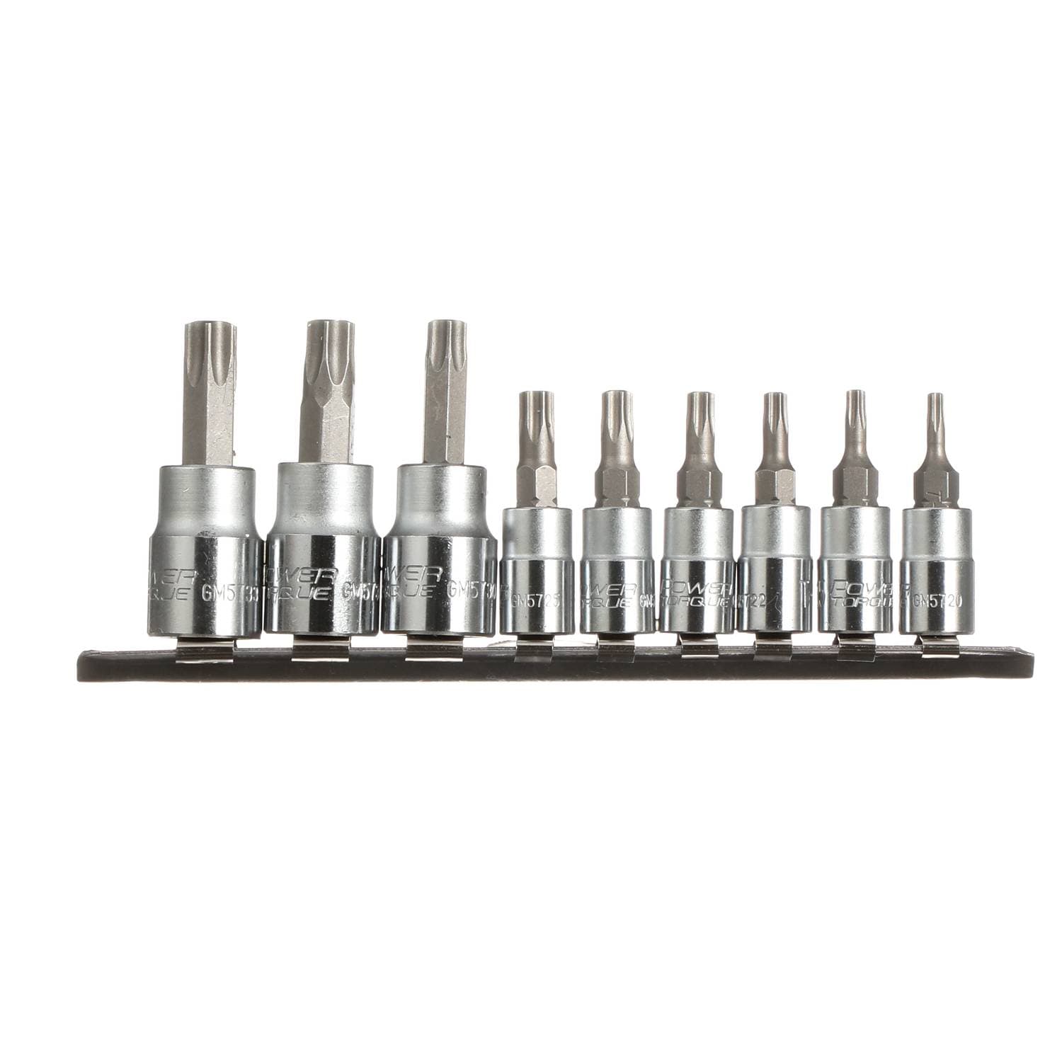 Power Torque 9 Piece 1/4, 3/8 Inch Drive Star Socket Set