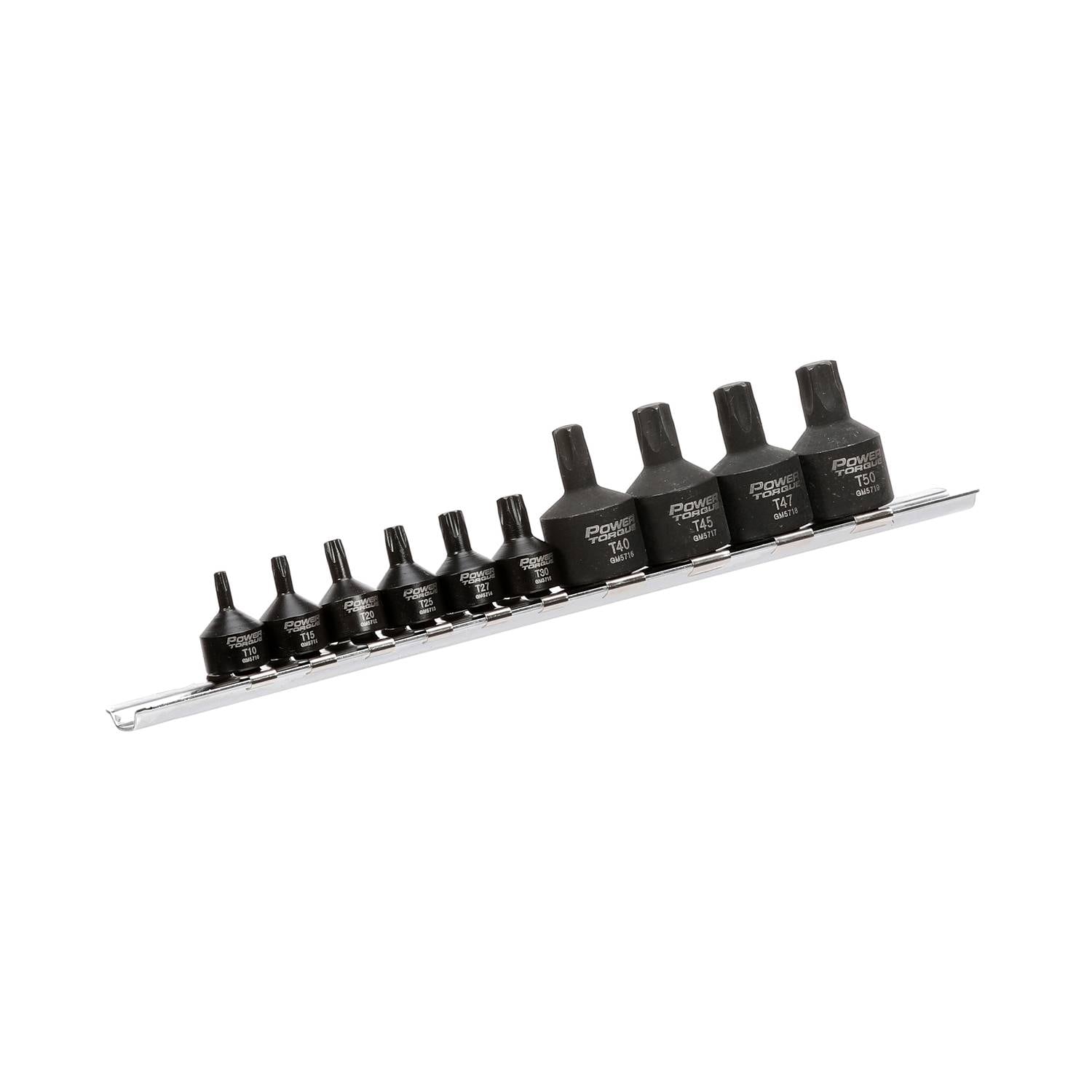 Hex Socket Bit Set 10-tlg. – Stubby-Aufsätze Für 1/4, 3/8 & 1/2 Zoll Antrieb, In Schwarzer Serie