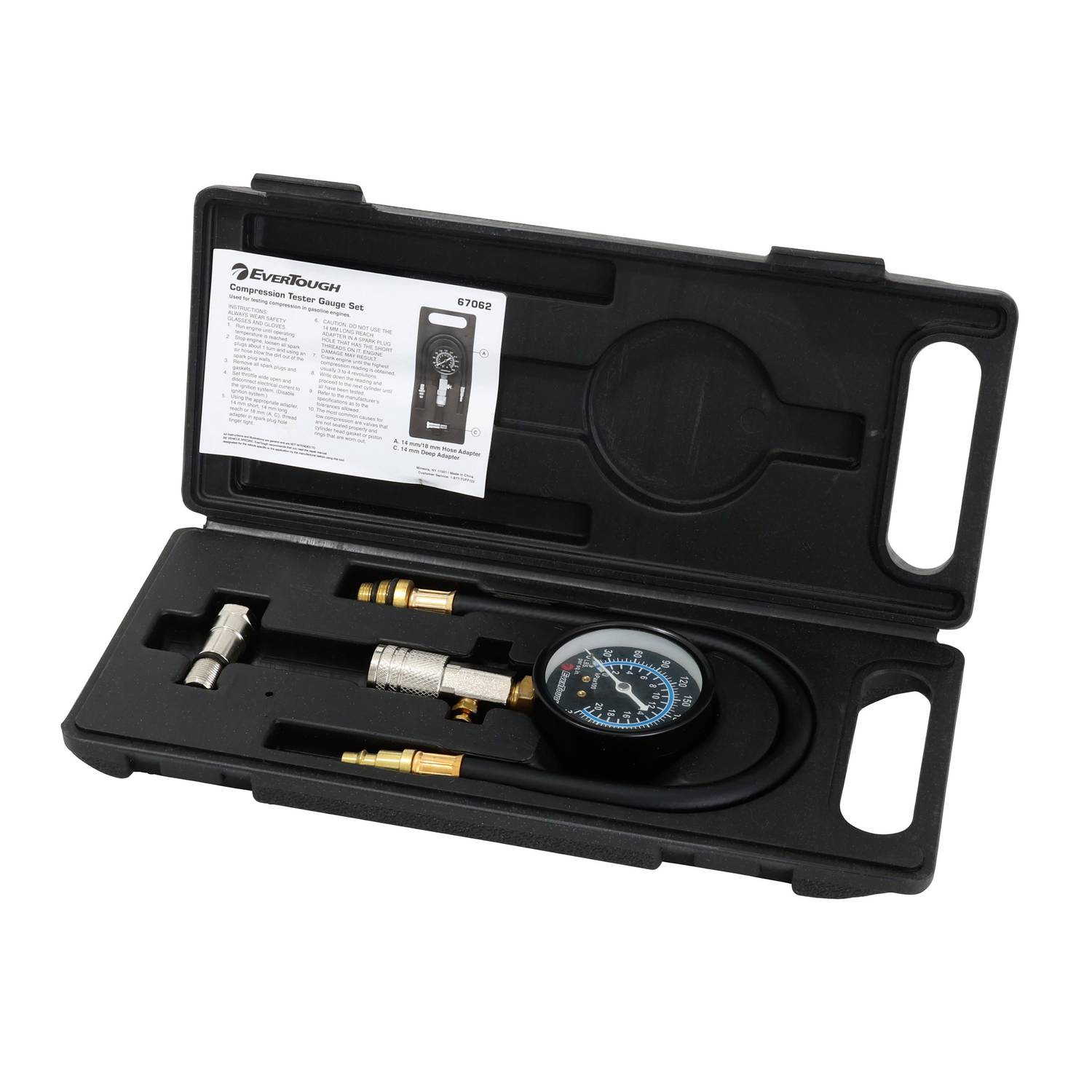 Rental Tools EverTough Compression Tester Gauge Set 67062 O Reilly Auto Parts