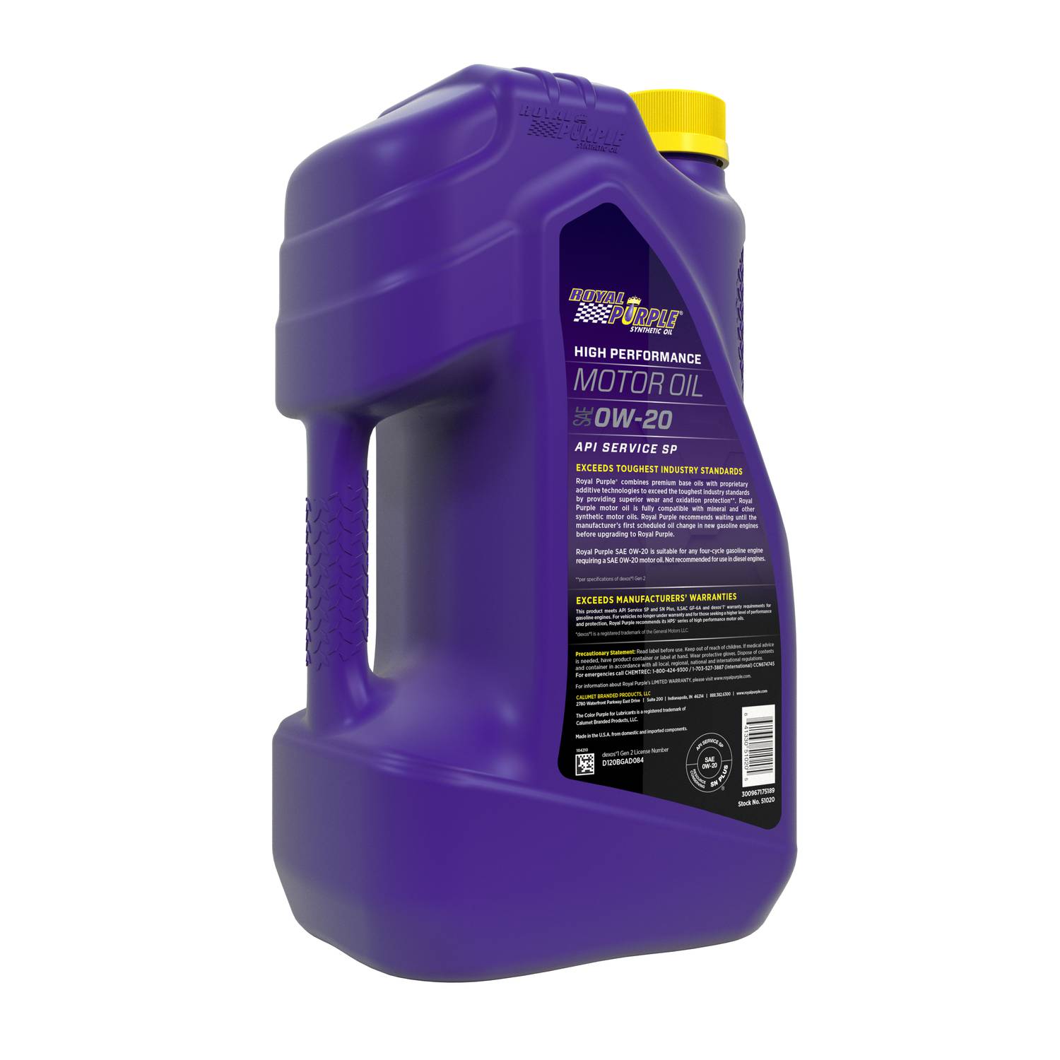 Royal Purple Full Synthetic Motor Oil 0W-20 5 Quart 0205QT