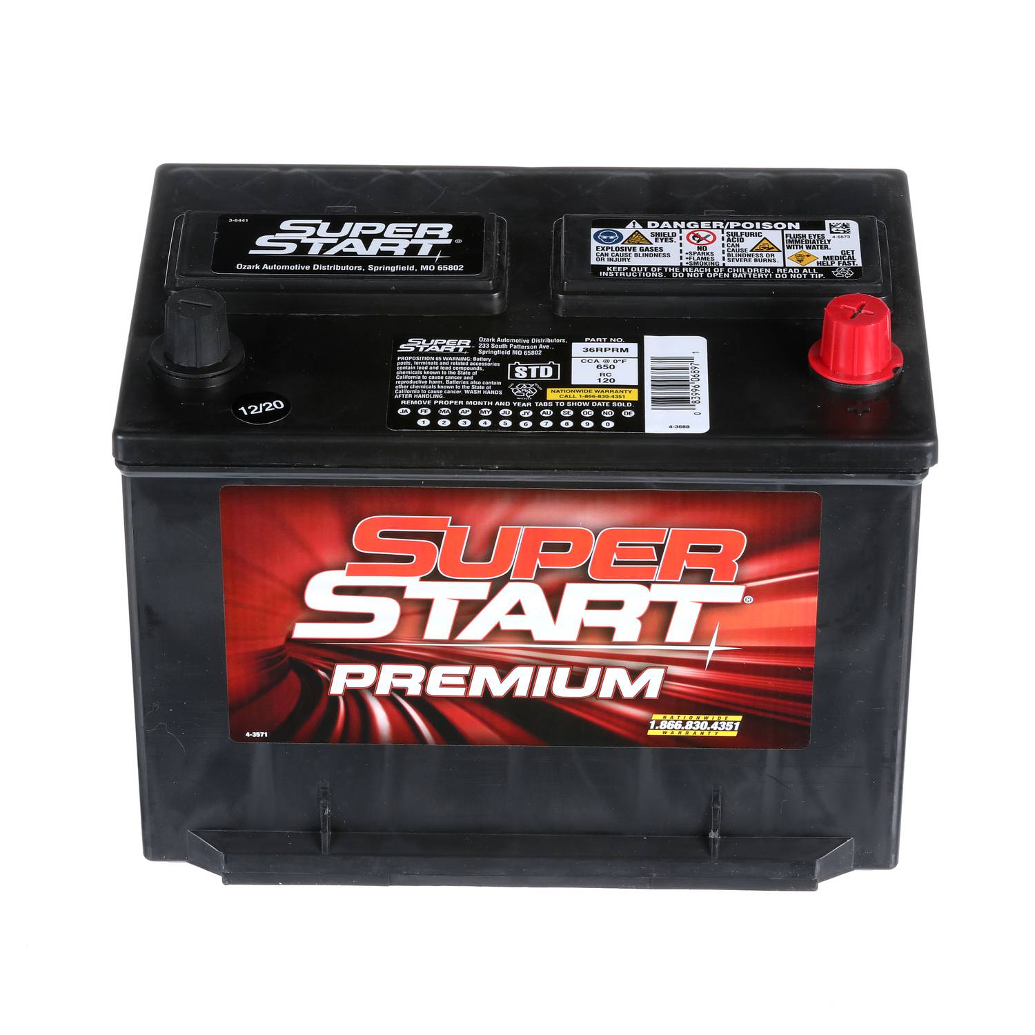 Super Start Premium Standard Flooded Top Post Battery Group Size