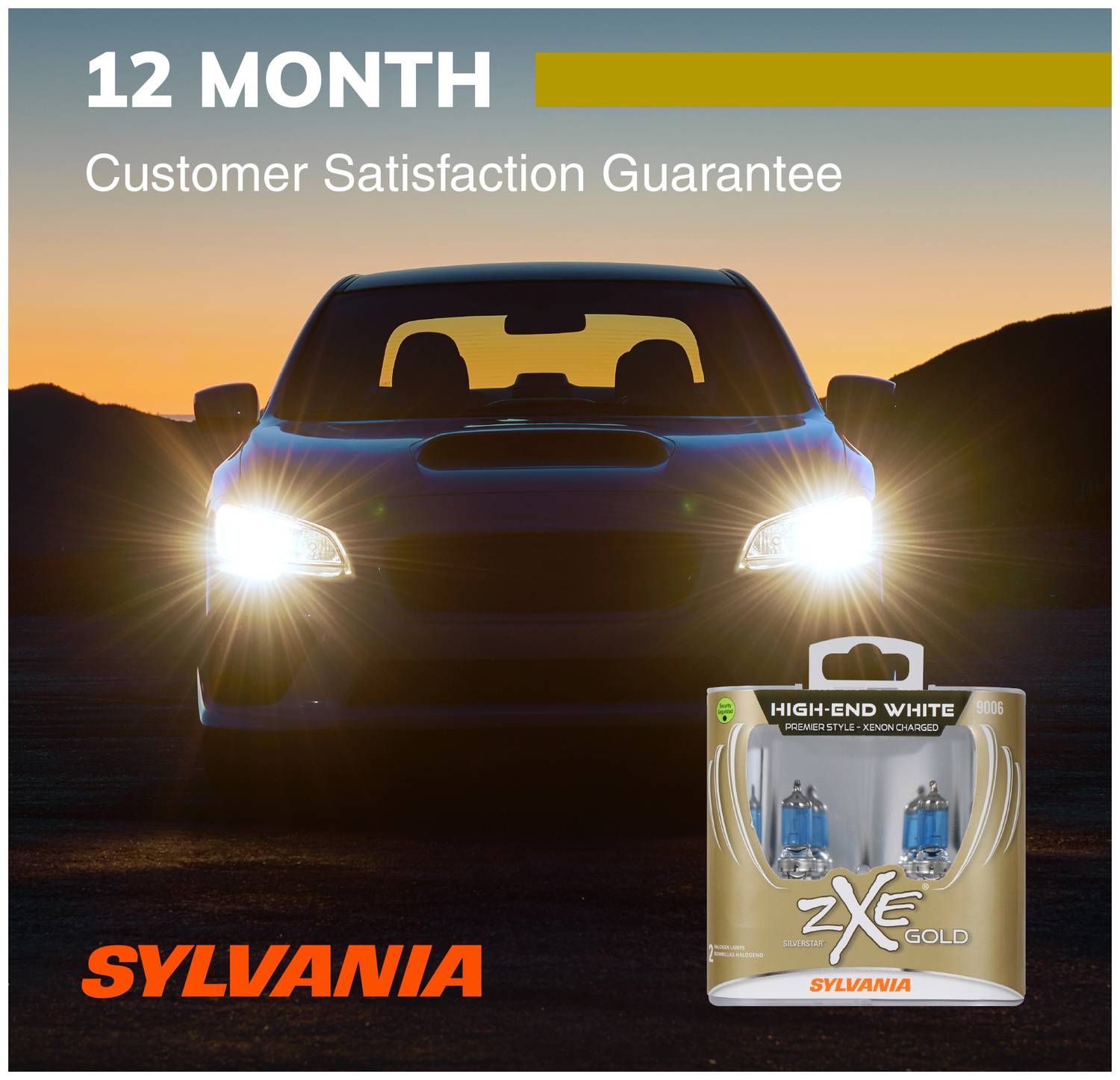 Sylvania 9006 High Performance SilverStar ZXE Gold Halogen Headlight B