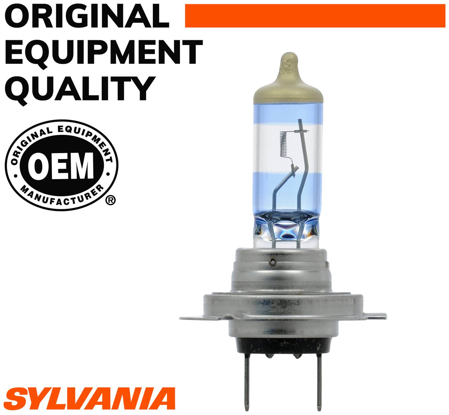 SYLVANIA H7 ULTRA Halogen Headlight Bulbs, 2 Pack - BRIGHTEST Downroad,  Whiter Light, OEM Supplier in the Headlight Bulbs department at