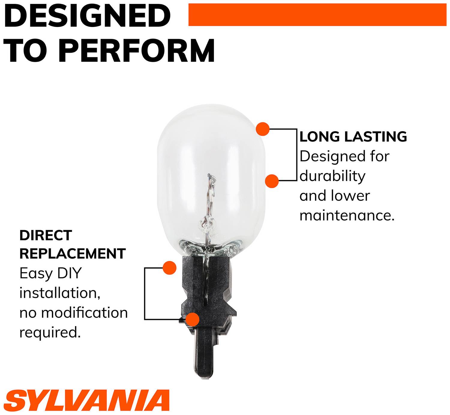 (2点)ボウ•*¨*•.¸♬︎ SYLVANIA Mini Bulb (Pack Of 2) WT21WLLBP2 | O'Reilly Auto Parts