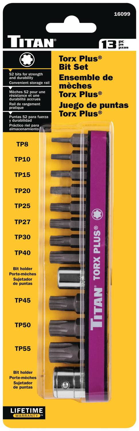 Titan 1/4, 3/8 Inch Star Bit Set 1/4, 3/8 Inch Drive