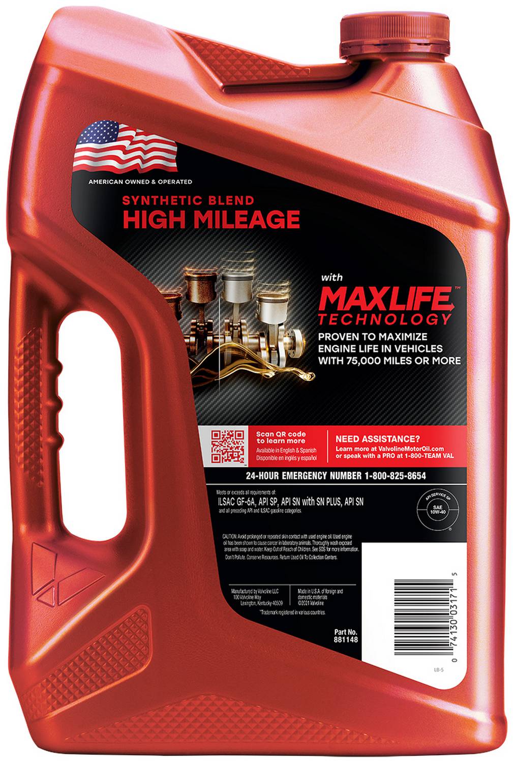 Valvoline MaxLife Synthetic Blend High Mileage High Mileage