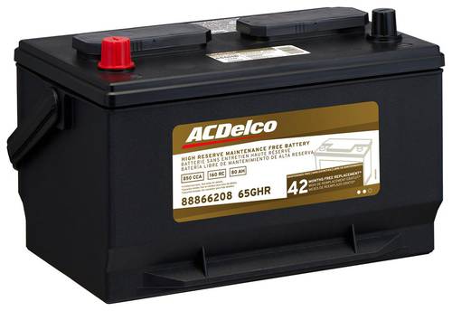 ACDelco Standard Flooded Top Post Battery Group Size 65 850 CCA