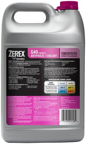 G400 Zerex 1 Gallon Pink, Purple Concentrate Antifreeze/Coolant