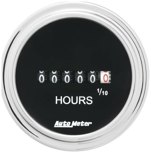 Auto Meter Traditional Chrome 2-1/16 Inch Gauge - Hour Meter 2587 | O'