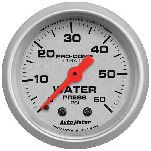 Auto Meter UltraLite Water Pressure Gauge 4324 O'Reilly Auto Parts