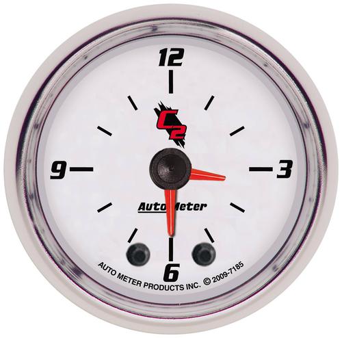 Speedway White Face Dash Clock, 2-1/16 Inch 91065044